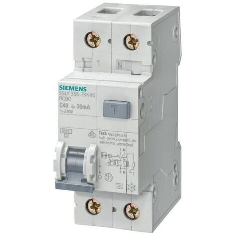 Siemens 5SU13566KK16 FI-Schutzschalter/Leitungsschutzschalter    2polig 16 A 0.03 A 230 V