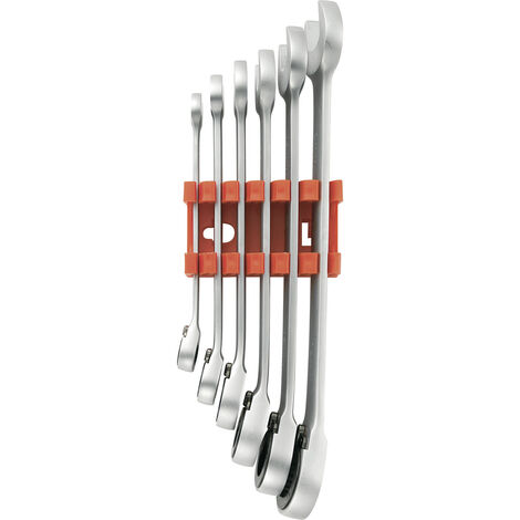 TOOLCRAFT 824124  Knarren-Ring-Maulschlüssel-Satz 6teilig Schlüsselweite (Metrisch) 8 - 19 mm (1/4)