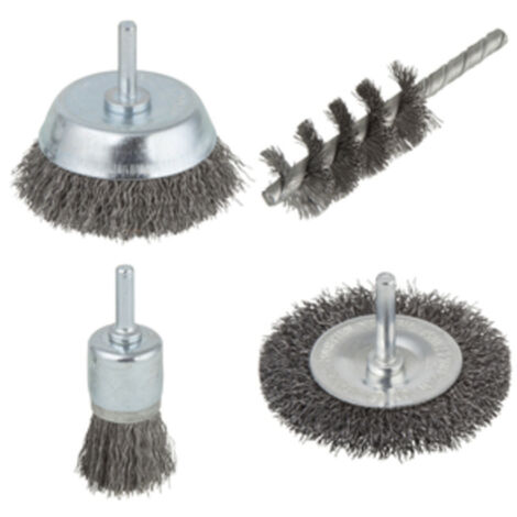4er-Set Bohrbürsten für Multimaterial, Durchmesser 25 und 75 mm WOLFCRAFT