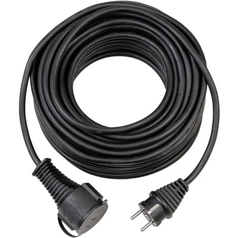 Brennenstuhl 1161450 Strom Verlängerungskabel   Schwarz 10.00 m H05RR-F 3G 1,5 mm²