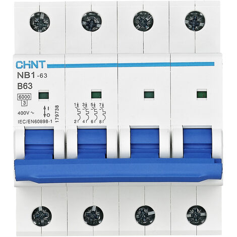 Chint 179726 NB1-63 4P B10 6kA DB Leitungsschutzschalter    4polig 10 A  240 V, 415 V