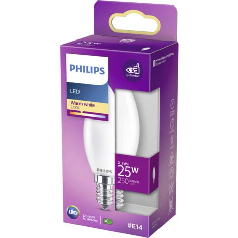 Philips Lighting 76337400 LED EEK E (A - G) E14 Kerzenform 2.2 W = 25 W  Warmweiß (Ø