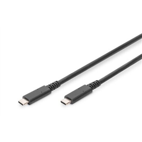 Digitus USB-Kabel  USB 3.2 Gen2, USB 3.2 Gen2x2, USB 3.2 Gen1 USB-C®, USB-C® Stecker 0.80 m Schwarz (1/2)
