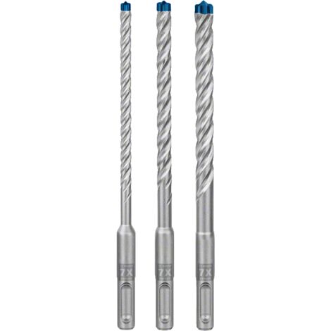 Set mit 3 Betonbohrern 4-schneidig SDS-Plus 7X Expert BOSCH 6/8/10 mm - 2608900196