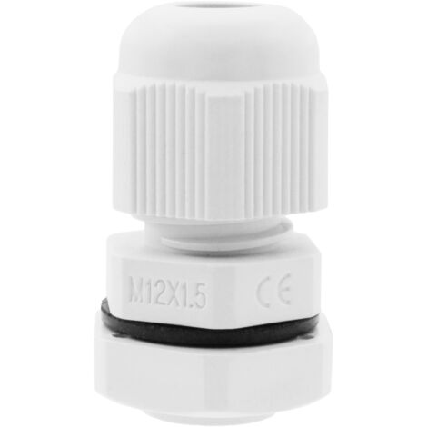 4x Kabelverschraubung M10 Weiß - Metall Kabelklemmen Für Lampen & Leuchten