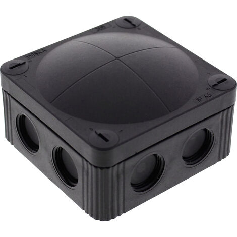 Wiska 10060580 Abzweigkasten (L x B x H) 85 x 85 x 51 mm Schwarz (RAL 9005) IP66/IP67 1 St. (1/2)