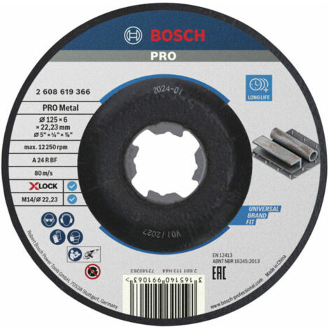 Bosch PRO X-Lock Schleifsch.,125x6x22.23m - 2608619366