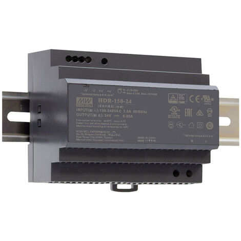 Mean Well HDR-150-24 Hutschienen-Netzteil (DIN-Rail)  24 V/DC  150 W Anzahl Ausgänge:1 x  Inhalt 1 S