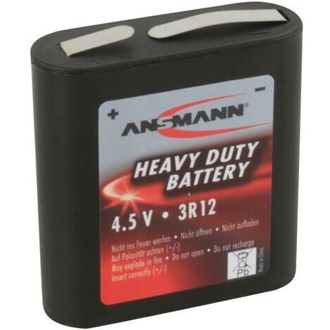 ANSMANN Flachbatterie 3R12, Zink-Kohle, 4,5 V, 2000mAh