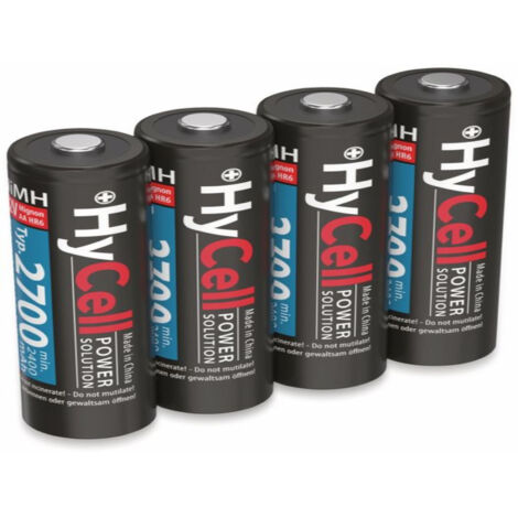 HYCELL NiMH-Mignon-Akku 2700 mAh, 4 Stück (1/2)