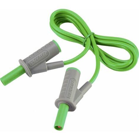 VOLTCRAFT MSB-501 Sicherheits-Messleitung Lamellenstecker 4 mm Lamellenstecker 4 mm 1.00 m Grün 1 St