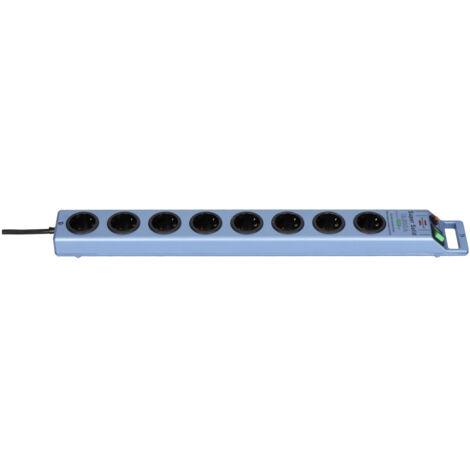 Brennenstuhl 1153340338 Überspannungsschutz-Steckdosenleiste 8fach Blau (metallic) Schutzkontakt 1 S