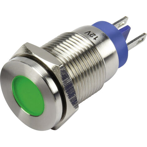 TRU COMPONENTS GQ16F-D/G/12V/N LED-Signalleuchte Grün   12 V/DC