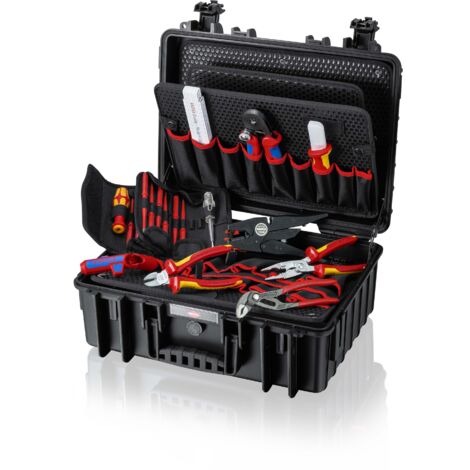 KNIPEX 00 21 35 Werkzeugkoffer "Robust23" Elektro 25-teilig 370 mm