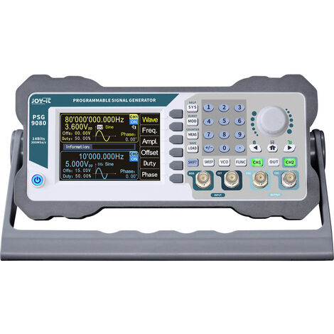 Joy-it Signalgenerator 1 nHz - 80 MHz 2-Kanal Dreieck, Lorentzkurve, Puls, Rampe, Rauschen, Rechte (1/2)