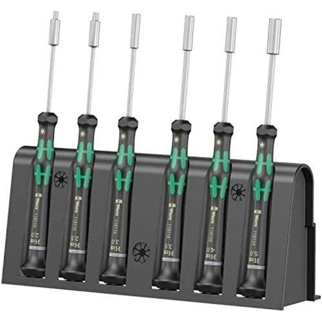 Wera 2069/6 Elektronik- u. Feinmechanik Schraubendreher-Set 6teilig Außen-Sechskant