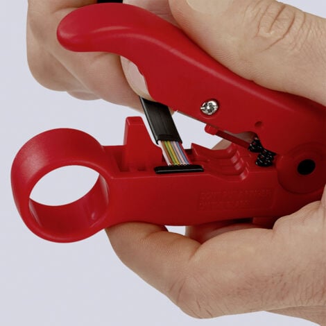 Knipex 16 60 06 SB   Kabelentmanteler Geeignet für Koaxialkabel   RG59, RG6, RG7, RG11