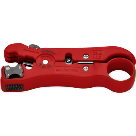 Knipex 16 60 06 SB   Kabelentmanteler Geeignet für Koaxialkabel   RG59, RG6, RG7, RG11