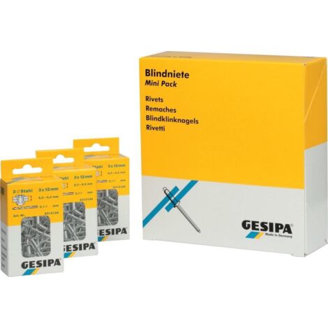 Gesipa 1433534 Blindniete (Ø x L) 4 mm x 8 mm  Stahl Aluminium   100 St.