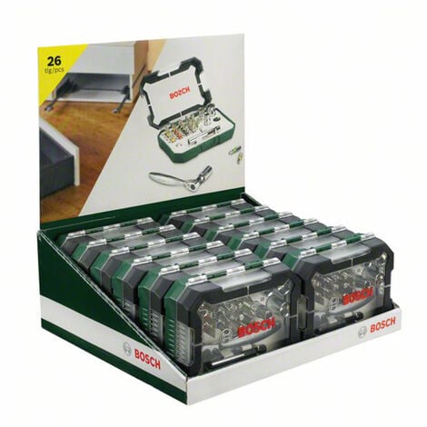 Bosch Accessories Promoline 2607017322 Bit-Set 26teilig Schlitz, Kreuzschlitz Phillips, Kreuzschlitz