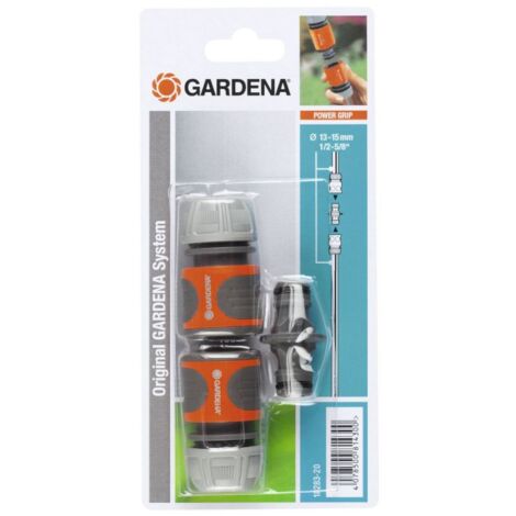 GARDENA 18283-20 Kunststoff Schlauchkupplung 13 mm (1/2") Ø, Steckkupplung Set