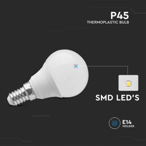 V-Tac VT-1880 SMD LED Glühbirne 4,5W E14 Mini Globe P45 Warmweiß 3000K - SKU 2142501