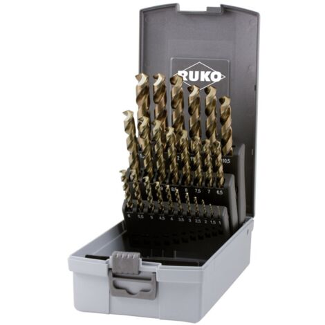 RUKO 228215RO  HSSE-Co 5 Metall-Spiralbohrer-Set 25teilig 1 mm, 1.5 mm, 2 mm, 2.5 mm, 3 mm, 3.5 mm,