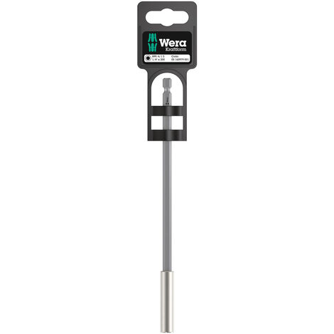 Wera Bithalter 899/4/1 S 1/4″ F 6,3 1/4″ 1/4″ C 6,3 Magnet Sprengring Länge 200 mm - 5160979001