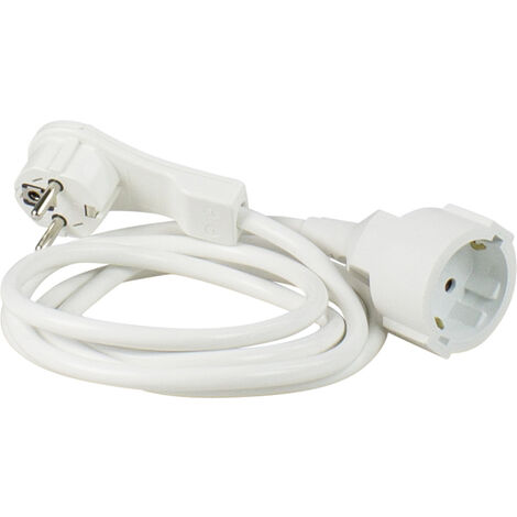 AS Schwabe 50211 Strom Verlängerungskabel Weiß 2 m H05VV-F 3G 1,5 mm²