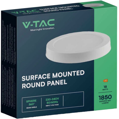 V-TAC VT-60018-RD 7878 LED-Aufbauleuchte  EEK: E (A - G) 18 W Kaltweiß Weiß