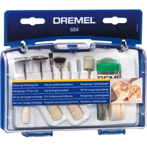 Dremel 684 Polier Zubehören, fur Multifunktionswerkzeug, Set mit 20 Zubehören zum Reinigen und Polieren