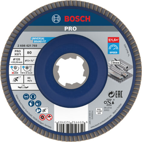 Bosch PRO X571 X-Lock Fächerschleifscheibe 125 mm G80 - 2608621769