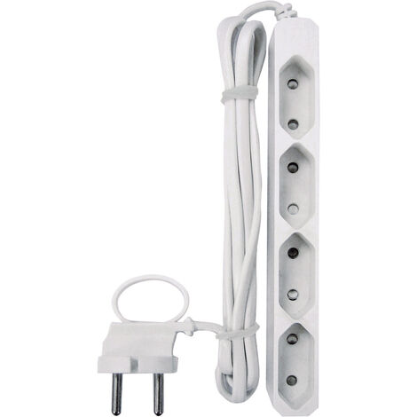 GAO 0257 Steckdosenleiste 4fach Weiß Eurostecker 1 St.