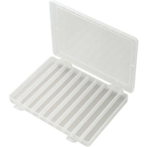 TRU COMPONENTS PP10-01 Sortimentskasten (L x B x H) 252 x 175 x 20 mm Anzahl Fächer: 10 feste Untert