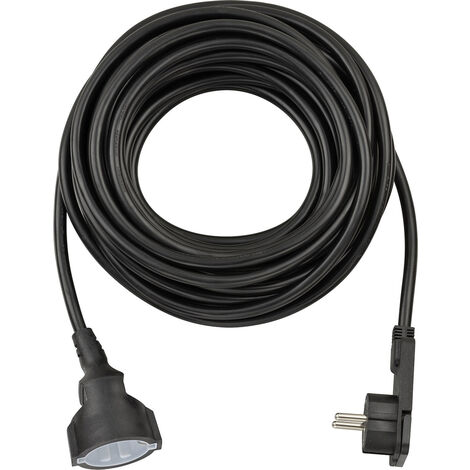 Brennenstuhl 1168980010 Strom Verlängerungskabel   Schwarz 10.00 m H05VV-F 3G 1,5 mm²