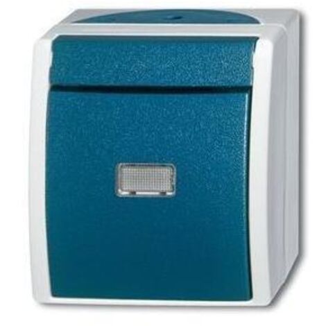 Busch-Jaeger 2601/6 WGL-53 Feuchtraum-Schalterprogramm Wechselschalter Ocean Aufputz Blau, Grün 1