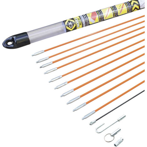 C.K T5410 kabel-intrekstangset 'Mighty-Rod' 10 meter