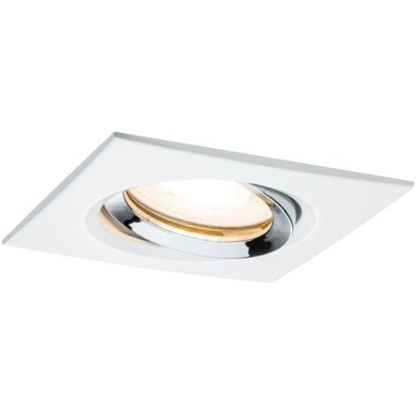 Paulmann Nova Bad-Einbauleuchte Set LED  GU10 7 W IP65 Weiß (matt), Chrom