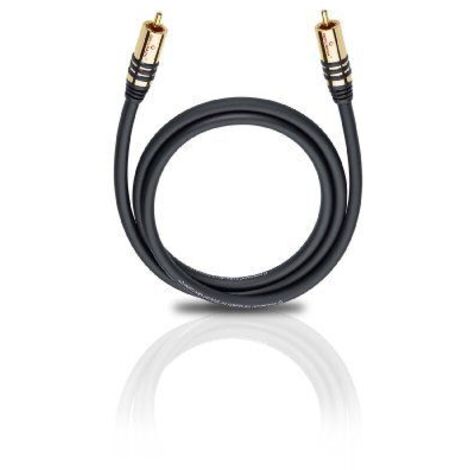 Cinch Audio Anschlusskabel [1x Cinch-Stecker - 1x Cinch-Stecker] 2.00 m Schwarz vergoldete Steckkont