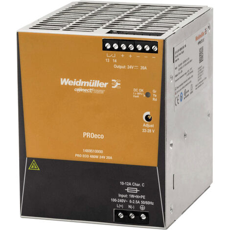 Weidmüller 1469510000 Hutschienen-Netzteil (DIN-Rail) 24 V/DC 20 A 480 W Anzahl Ausgänge:1 x Inhal (1/3)