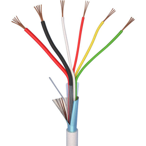 ELAN 70I141 Alarmkabel LiYY 4 x 0.22 mm² + 2 x 0.5 mm² Weiß 10 m