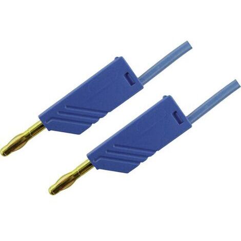 SKS Hirschmann MLN 50/2,5 BL Messleitung Lamellenstecker 4 mm Lamellenstecker 4 mm 0.50 m Blau 1 St. (1/3)