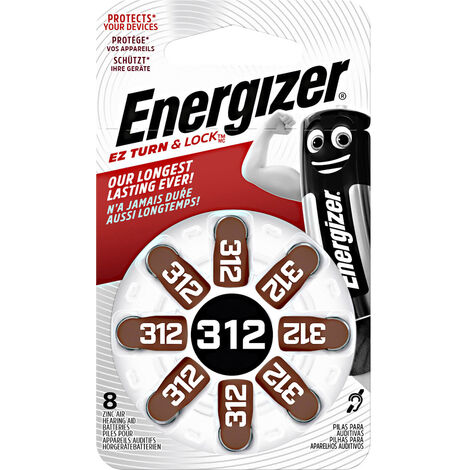 Energizer Knopfzelle ZA312 1.4 V 8 St. 160 mAh Zink-Luft Hearing Aid PR41