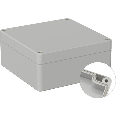 TRU COMPONENTS  TC-9065460 Outdoor-Gehäuse 122 x 120 x 55  Polycarbonat  Lichtgrau (RAL 7035) 1 St. (1/2)