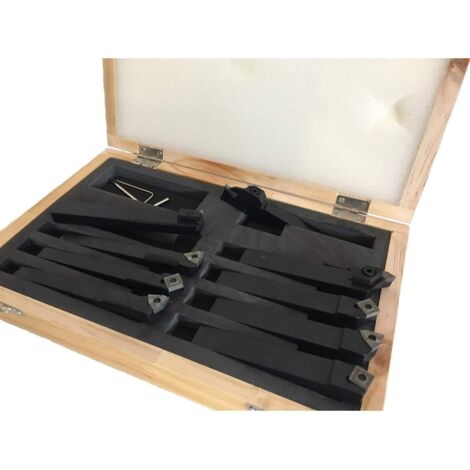 DREHSTAHL-SATZ DREHMEISSEL-SET 9-TEILIG MIT WENDEPLATTEN HOLZMANN 9TLG10