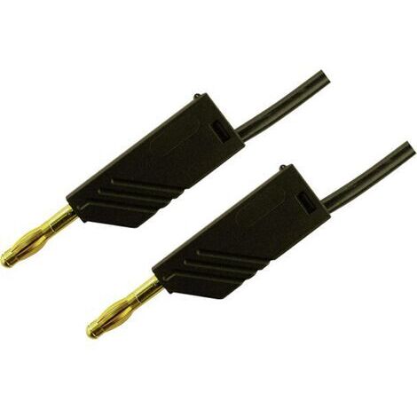 SKS Hirschmann MLN 25/2,5 SW Messleitung Lamellenstecker 4 mm Lamellenstecker 4 mm 25.00 cm Schwarz (1/3)