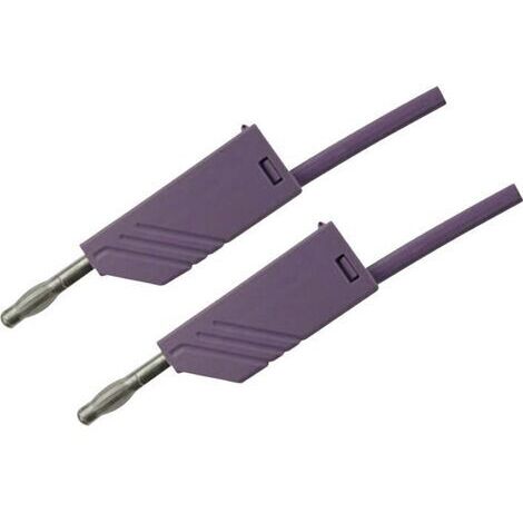SKS Hirschmann MLN 100/2,5 VI Messleitung Lamellenstecker 4 mm Lamellenstecker 4 mm 1.00 m Violett 1
