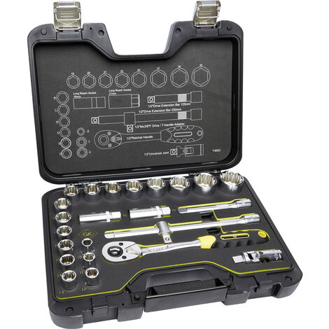 C.K T4662 Steckschlüsselsatz metrisch 1/2" 24teilig T4662 (1/5)
