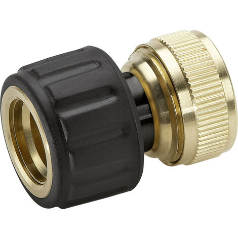 Kärcher Messing Schlauchkupplung 1/2" und 5/8" mit Aqua Stop