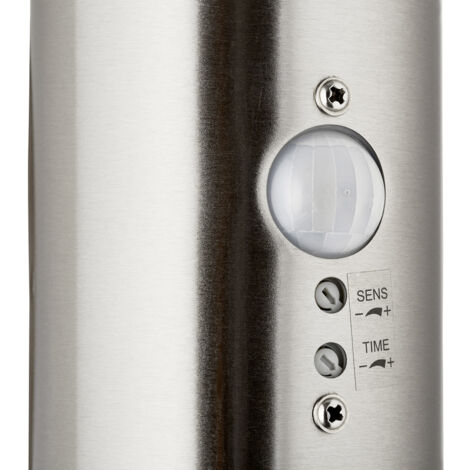 Brilliant Bole G96131/82 Außenwandleuchte mit Bewegungsmelder  Halogen E27 60 W Edelstahl